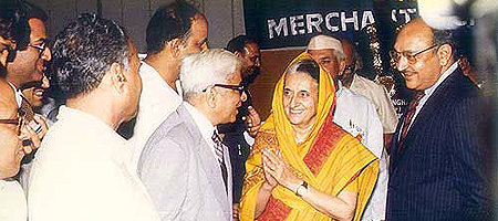 Smt. Indra Gandhi, Prime Minister of India at Golden Jubilee Celebration of Chamber in 1983