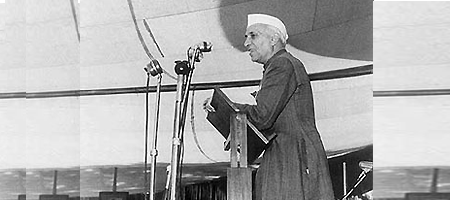 Shri Jawahar Lal Nehru, Prime Minister of India at Inauguration of the Silver Jubilee Year