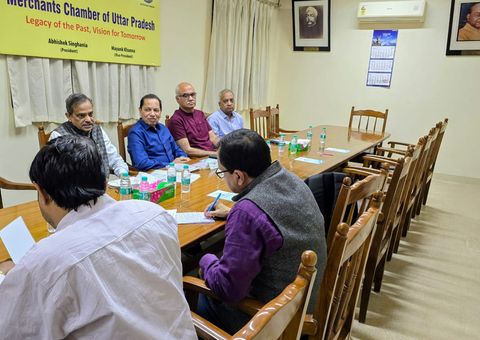 Press conference at the Chamber announcing the joint Kanpur Diwas program with Kanpur Panchayat