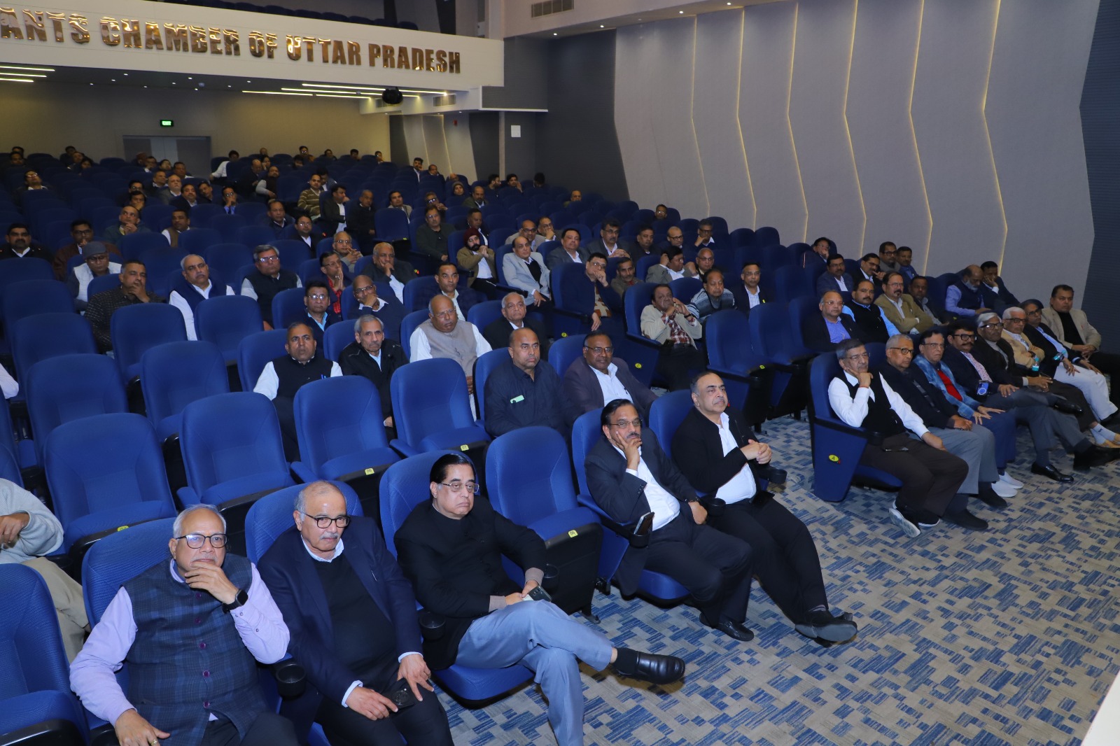 A panel discussion at the Sir Padampat Singhania Auditorium
