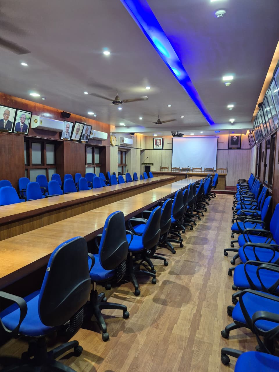 Dr. Gaur Hari Singhania Conference Hall set for a meeting